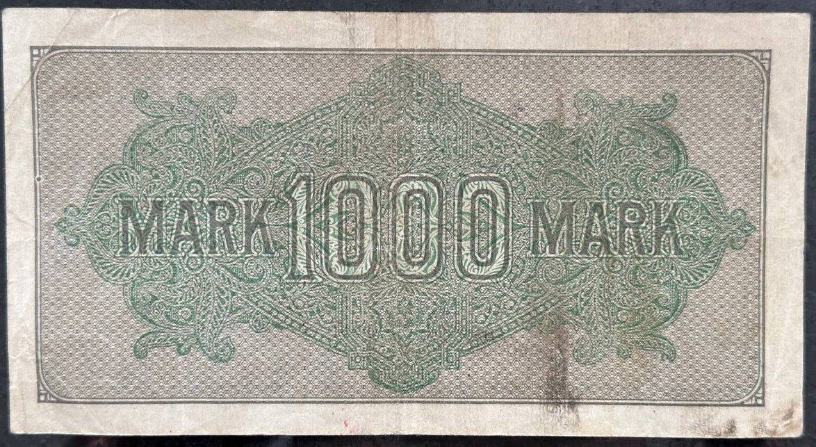 Banconote: Reichsbanknote 1000 Mark, 15. September 1922 – Usato da Beringen venduto da Mantafisch1 1