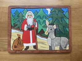 Holzpuzzle "Nikolaus" Steppenblüte