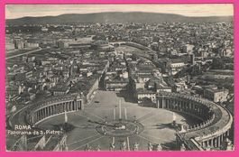 Roma / Rom gel 1914 Panorama da S. Pietro