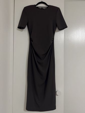 Robe midi Zara gris foncé/cendre taille S