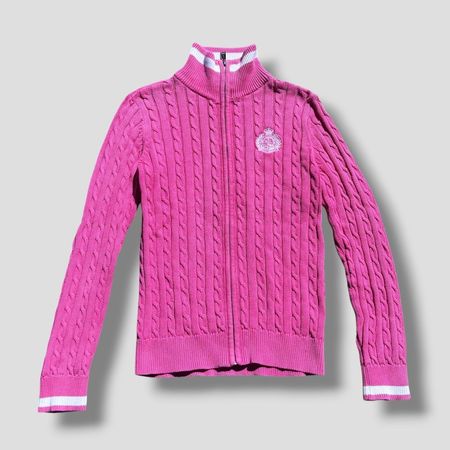 Lauren Sport Ralph Lauren pink knitted cardigan
