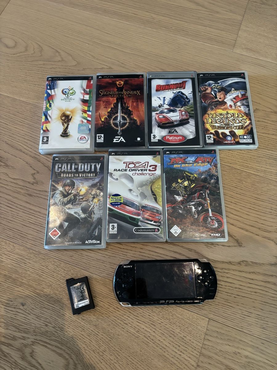 Sony Konsolen: PSP 3004 mit 7 Spiele – Gebraucht aus Sachseln von Roadrunner30