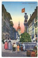 BERN Schützenbrunnen, Frauen in Tracht, Kinder