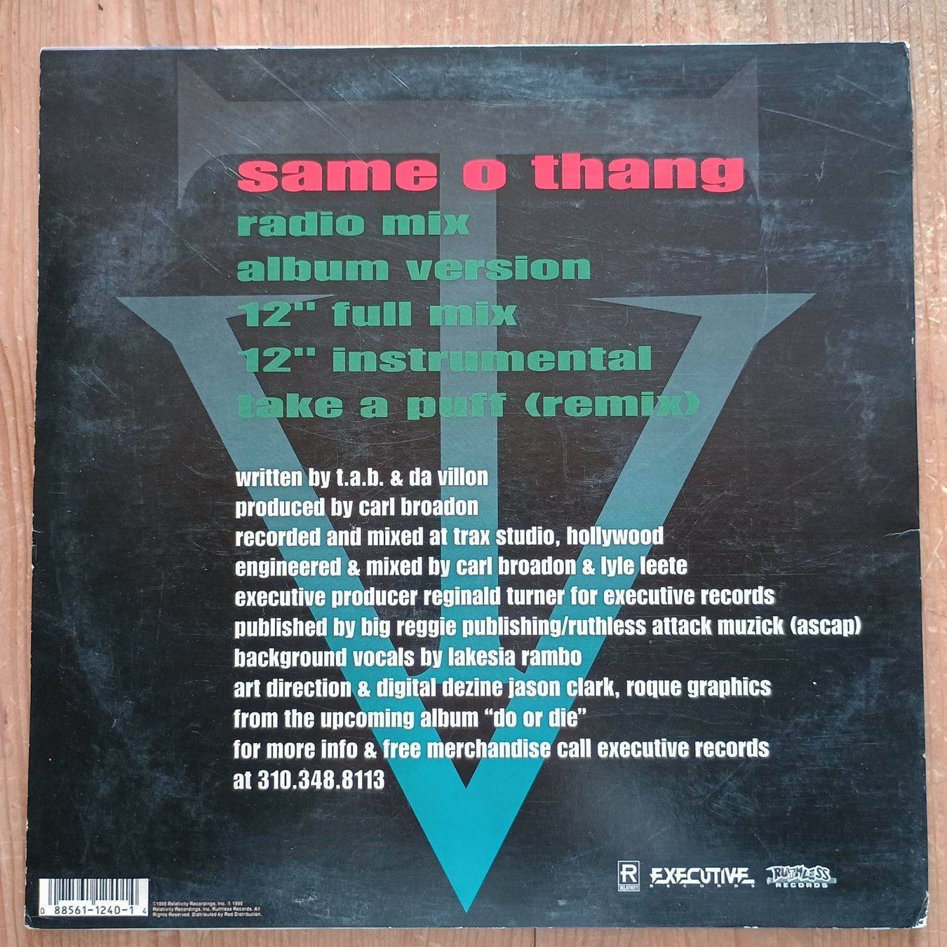 Vinyles: Tab & Da Villon ‎– Same O Thang 12" US-1995 VG+/VG – D'occasion à münchenstein par karl_heinz_krasser 1