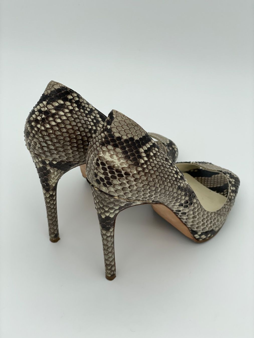 Damenschuhe: Rupert Sanderson Python Peep Toe Pump EU 38 Mehrfarbig – Gebraucht aus Zürich von shoe_shop 3