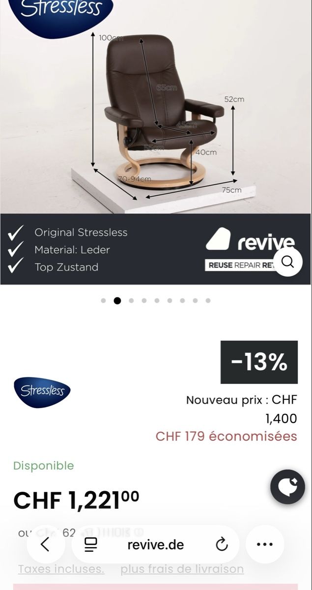 Stressless Sessel: 3 Fauteuils Stressless – Gebraucht aus Genève von tru_wvj2 4