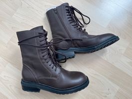 Clarks: Schnürstiefel, Boots, Reissverschluss, d'lbraun, 38
