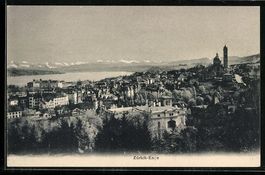 Zürich-Enge, Stadtansicht mit den schne