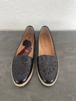Damen Slipper Roberto Santi Leder blau neu mit Etikett