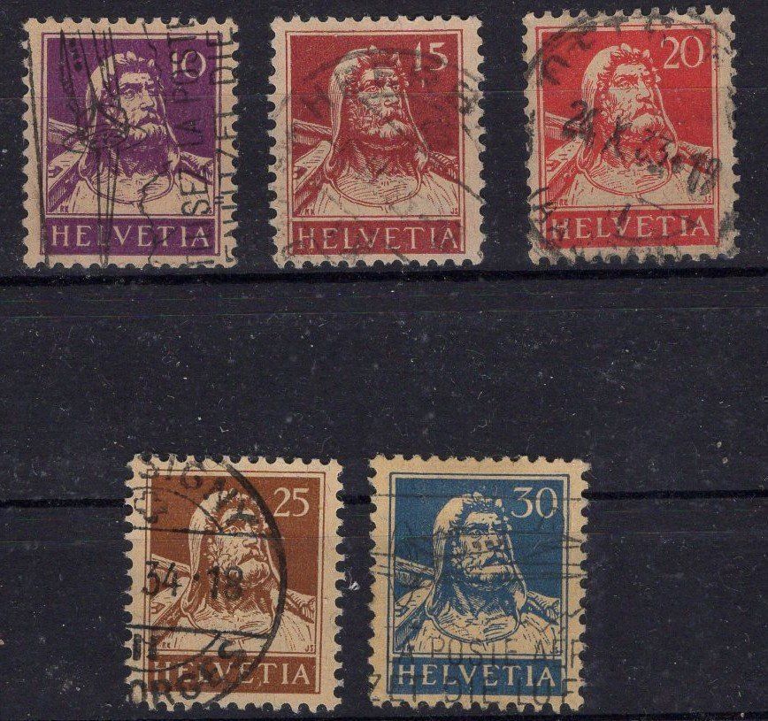 Alle Briefmarken: R1737  /  Buste de Tell 1932-1933 – Gebraucht aus Ste-Croix von MONT-TAGNAC