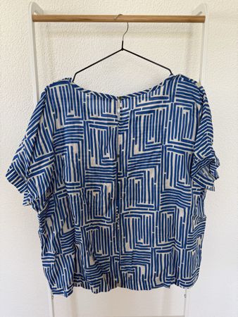Nile Bluse blau/beige Gr. XL