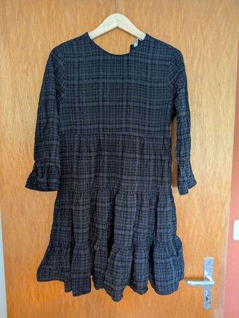 Zara Kleid kariert schwarz