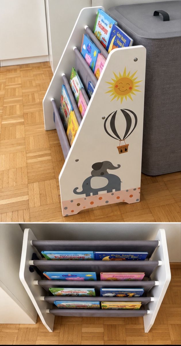 Regale: Kinder-Bücherregal mit 4 Stofffächern – süsses Design – Gebraucht aus Zollikerberg von robinho_ 2