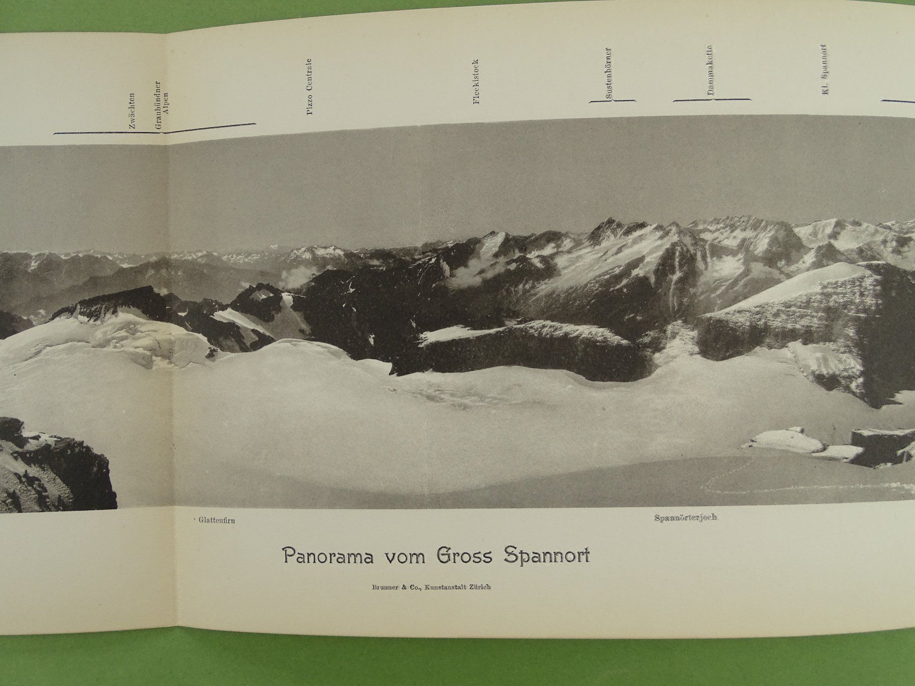Cartine & Atlanti: PANORAMA VOM GROSS SPANNORT 1905 – Usato da Grüningen venduto da Kartensammler 1