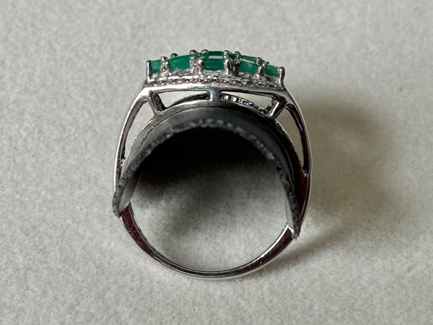 Bagues: Ring Smaragd, Silber 925, Gr. 59 – Neuf (Voir description) à Brugg AG par lau_9rvy 2