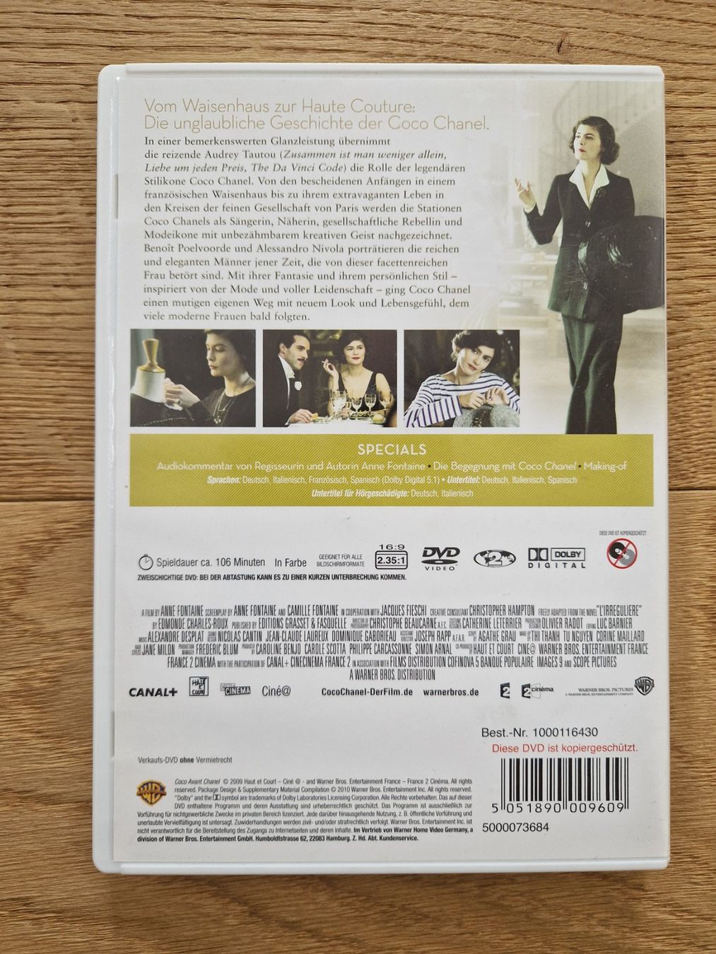 Tutti i DVDs: DVD "Coco Chanel - Der Beginn einer Leidenschaft" (2009) – Usato da Diegten venduto da herala 1