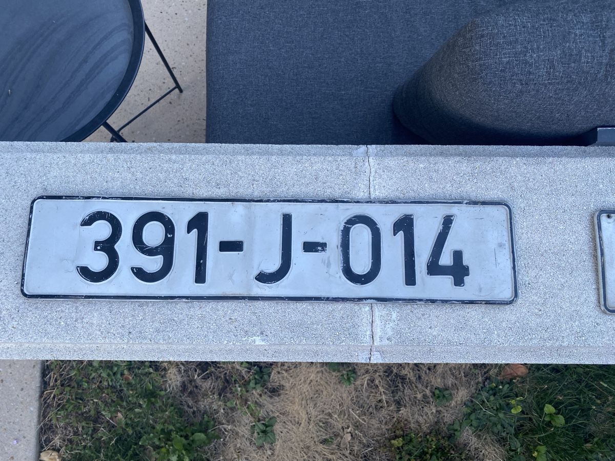 Schilder: Autonummer / Kennzeichen / Plaque immatriculation 391-J-014 – Gebraucht aus Yverdon-les-Bains von AVB7