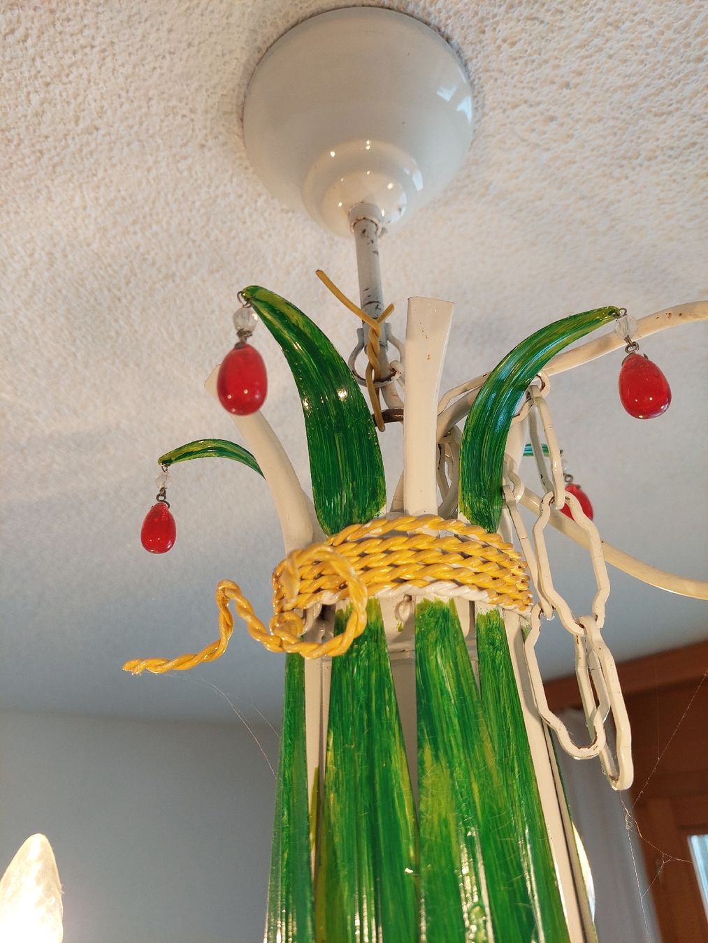 Lampadari & plafoniere: Vintage Blumige Deckenlampe, Kronleuchter – Usato da Brunnen venduto da Livianda 3