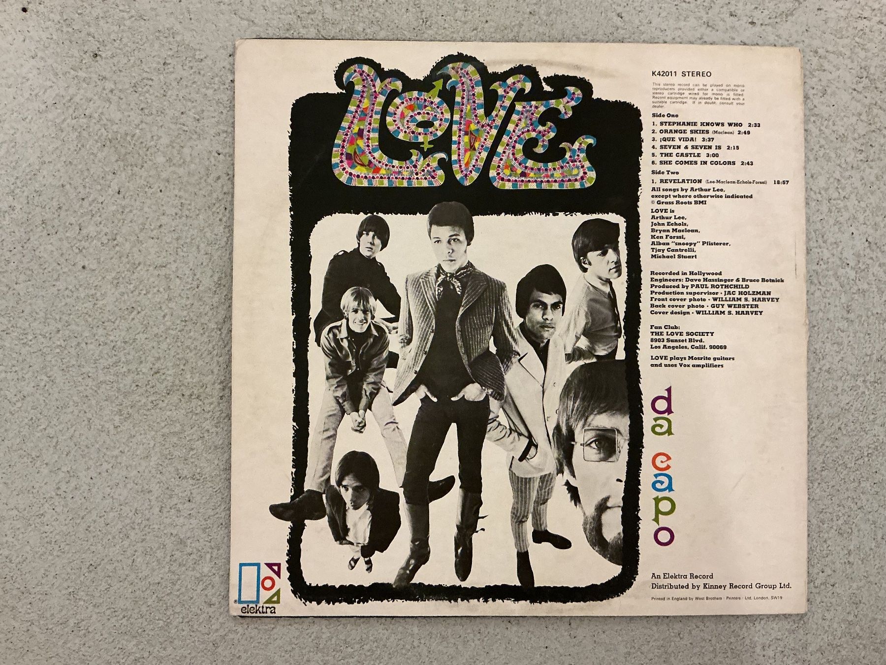 Dischi in vinile: LOVE LP - Da Capo – Usato da Winterthur venduto da Tumko_7_Vinyl 1