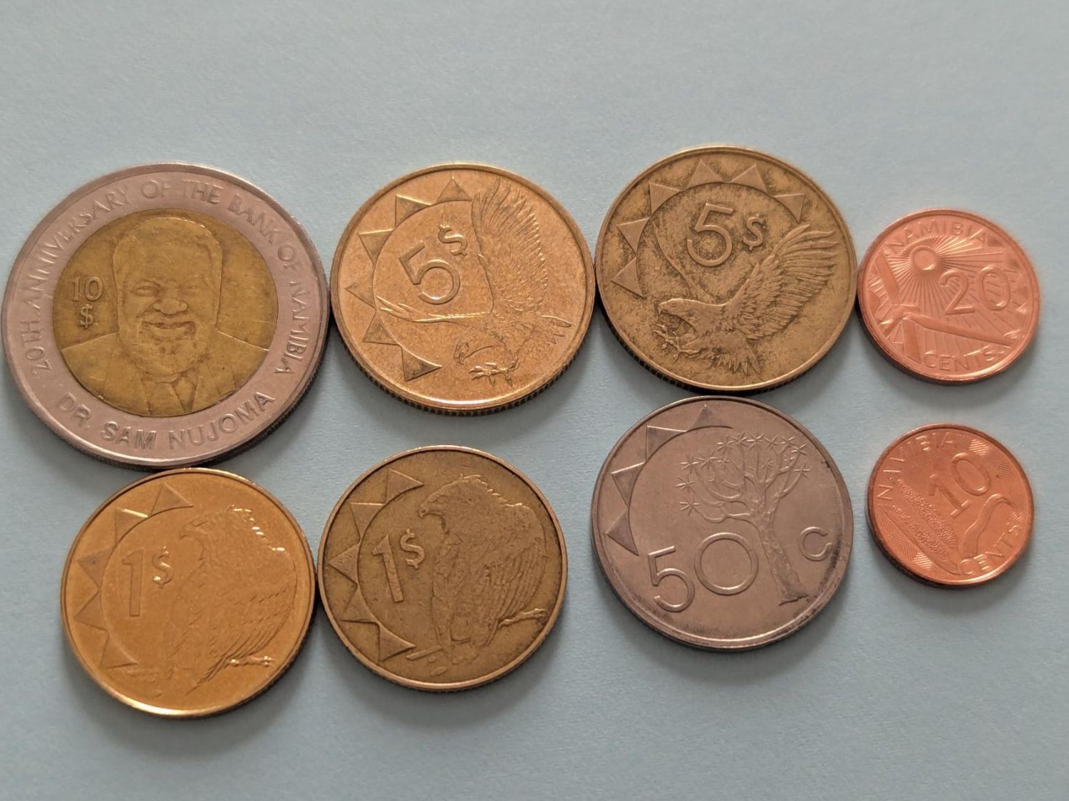 Toutes les monnaies: Namibia circulating coins,delivery end of Oct – D'occasion à Porrentruy par routard 1