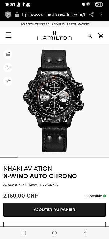 Orologi: Hamilton Khaki X-Wind Auto Chrono – Usato da St-Maurice venduto da Emin3m1 4