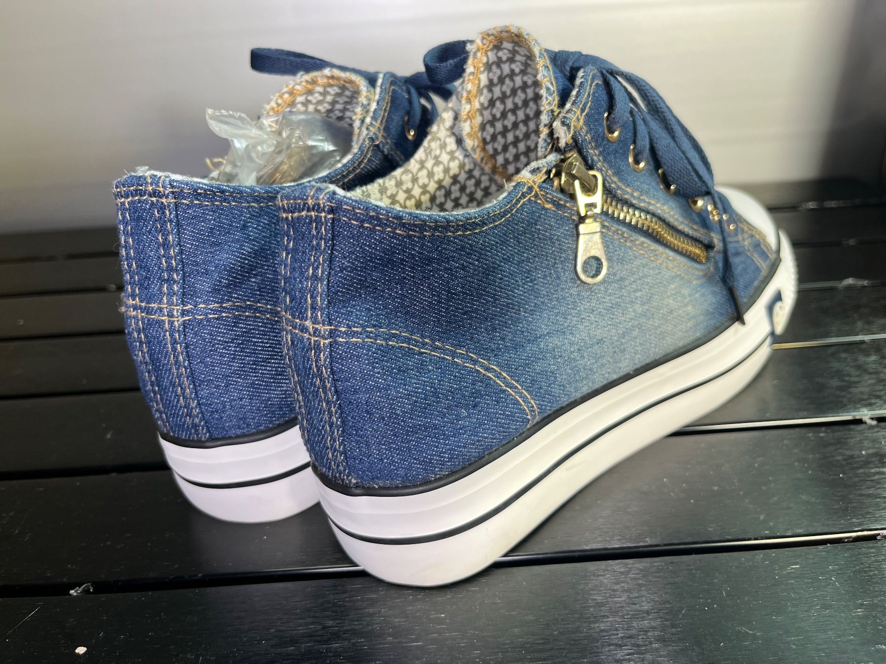 Damenschuhe: Mengsai Blaue Jeans-Sneaker, Schuhe Gr. 38 – Neu und originalverpackt aus Tafers von JP911 4