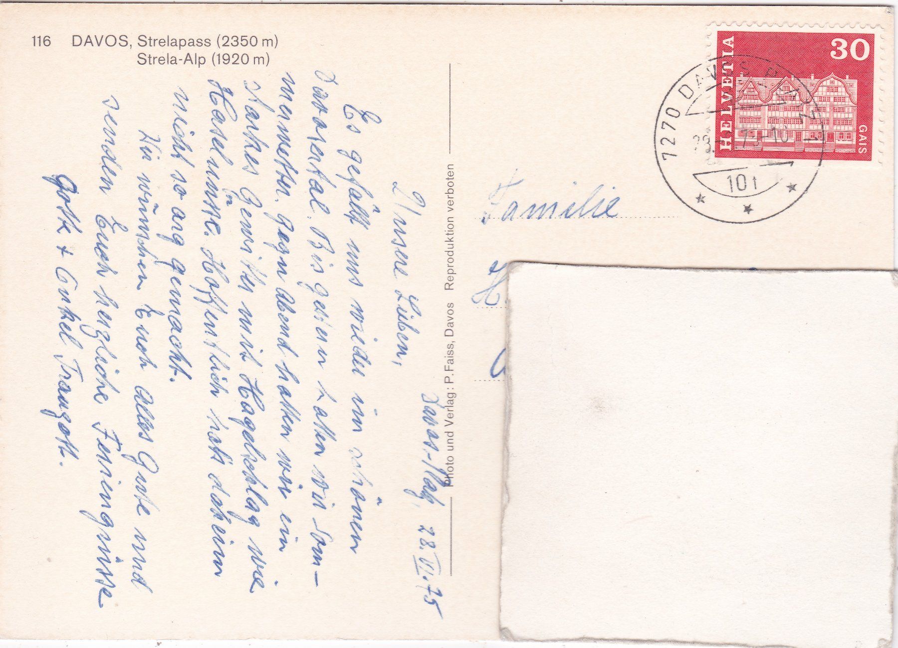 Cartes postales: Strela Davos 1975 – D'occasion à Herisau par Lisegrat2008 1