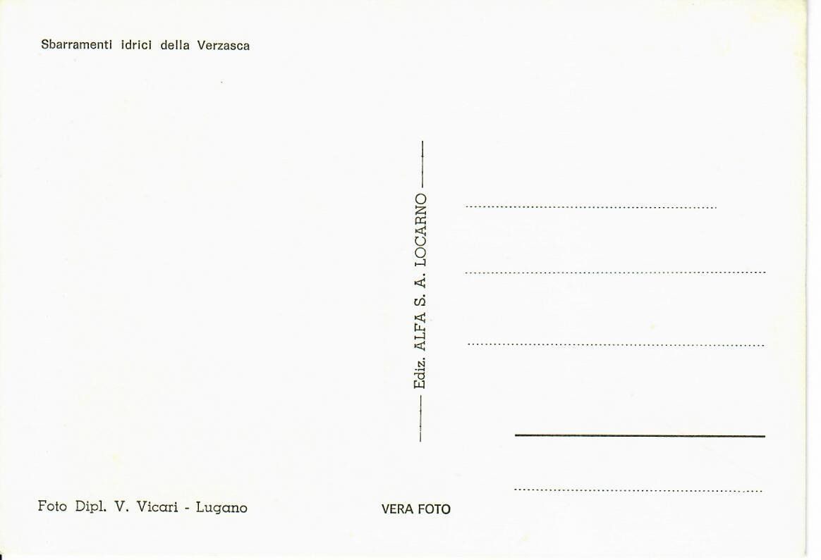 Cartoline postali: Staudamm Verzasca – Usato da Hochdorf venduto da Ziegel-16 1