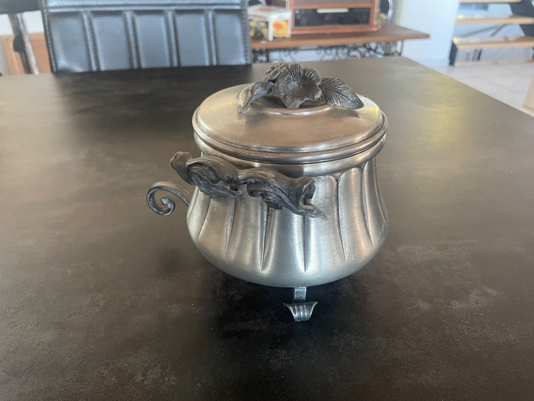 Pentole: Ancienne Cassolette en Étain – Usato da Vallamand venduto da Bricbracbroc82 2