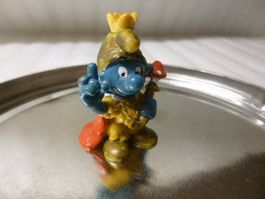 20046: Puffo imperatore - fondo giallo - Schleich 5,5cm