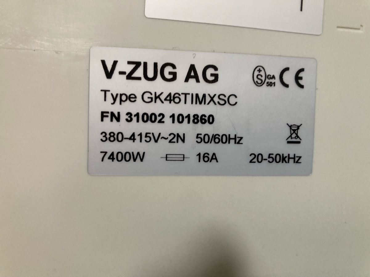 Cucine: Inductionsherd V-Zug – Usato da Ebnat-Kappel venduto da cosimo01 2