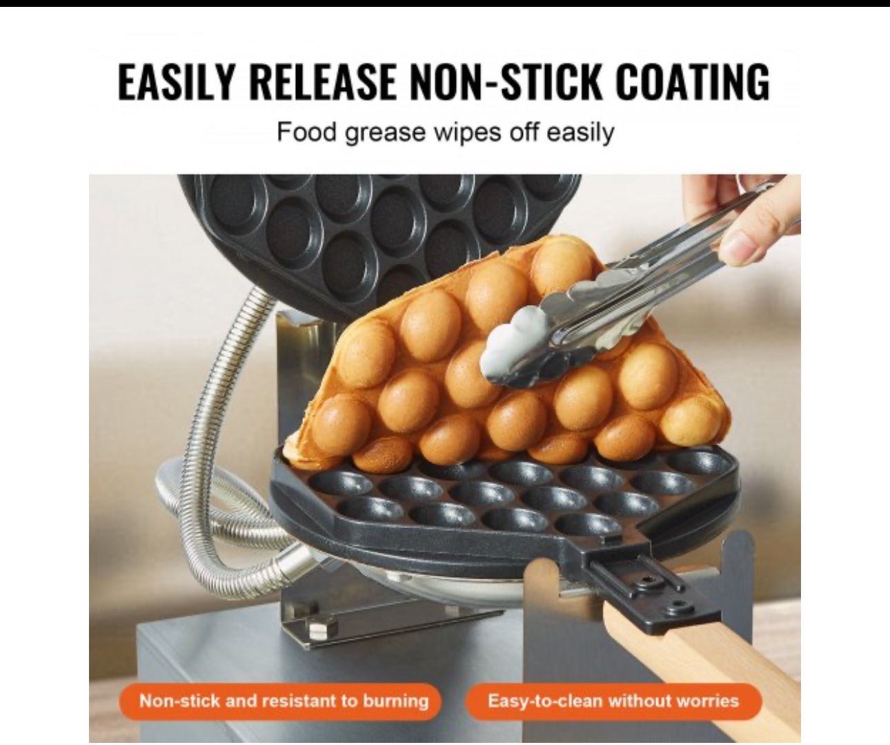 Küchengeräte: Bubble Waffle Maker Eierwaffel 1400W Waffeleisen 50-250°C – Neu und originalverpackt aus Amriswil von JaJa-Express 3