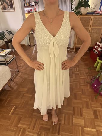 Vintage Heine Sommerkleid / Hochzeitskleid mit Strass