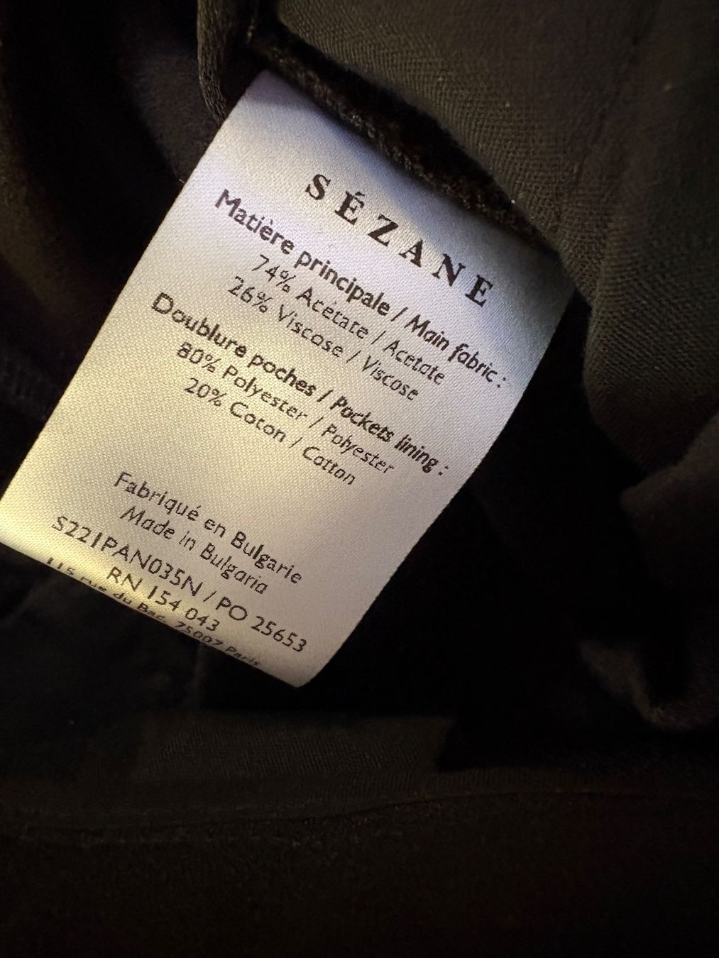 Sezane Pantalons: Sézane Hose Schwarz Gr.36 – Neuf (Voir description) à Genève par sunandwind 4