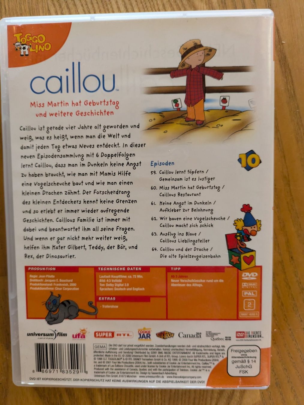 Alle DVDs: DVD: "Caillou" Vol. 10 – Gebraucht aus Männedorf von Pacer19 1