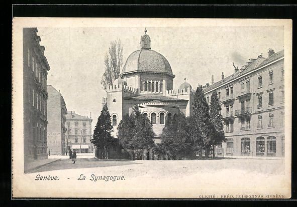 Cartes postales: AK Genève, Blick zur Synagoge – D'occasion à Berlin par bartko-reher