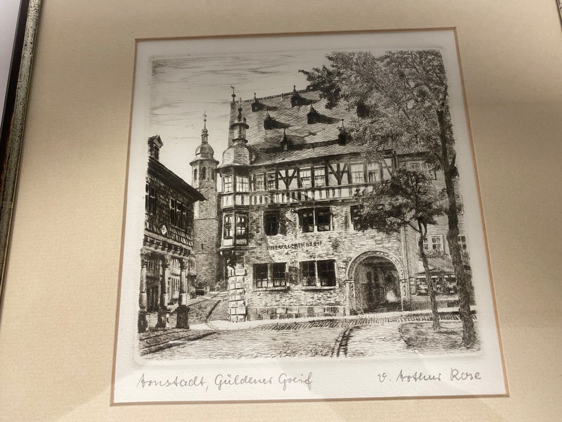 Incisioni: Güldener Greif  Arnstadt von Arthur Rose 463 – Usato da Männedorf venduto da toroloco1953 1