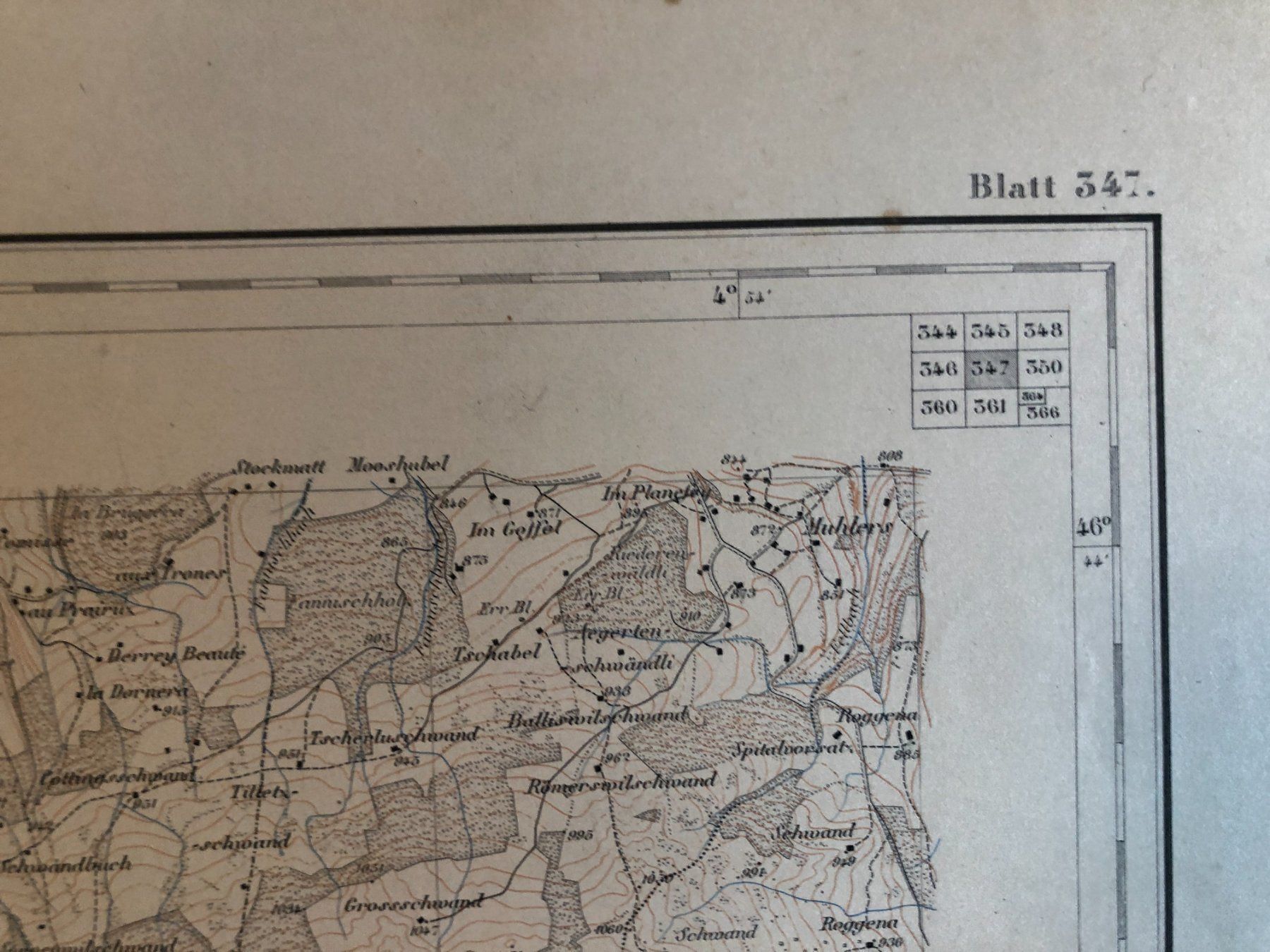 Cartine & Atlanti: Siegfriedatlas Bl. 347: La Roche – Usato da Zürich venduto da allp 3