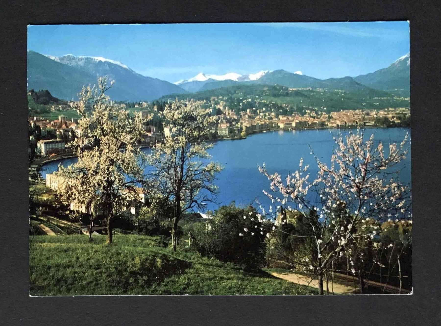 Cartoline postali: AK Lugano Paradiso Panorama centrale – Usato da Goldau venduto da artelier1