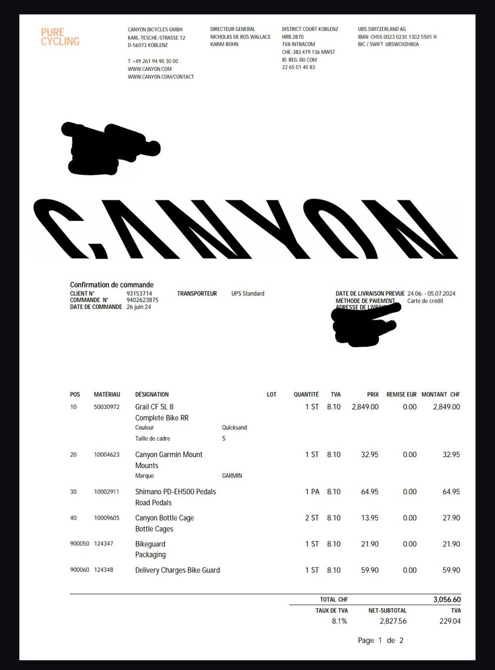 Canyon Velos: Canyon Grail CF SL 8 – Neu (gemäss Beschreibung) aus Neuchâtel von PierreSuisse 1