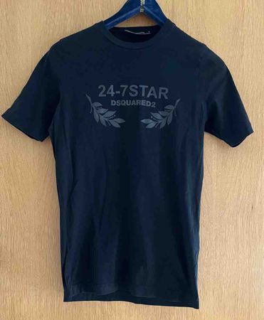 Dsquared2 Tshirt, 24-7STAR Print, Black, Size S