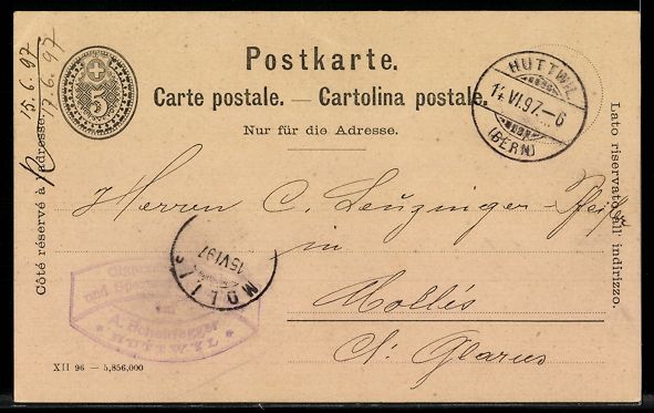 Cartoline postali: Litho Neuchâtel, Fabrique de Chocolat P – Usato da Berlin venduto da bartko-reher 1