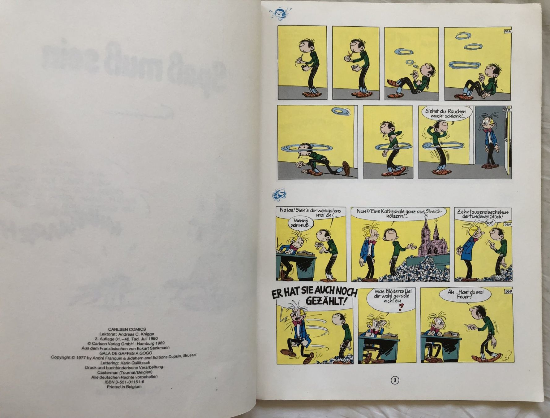 BD: GASTON - Band 11 - Spass muss sein – D'occasion à Schaffhausen par durruti 2