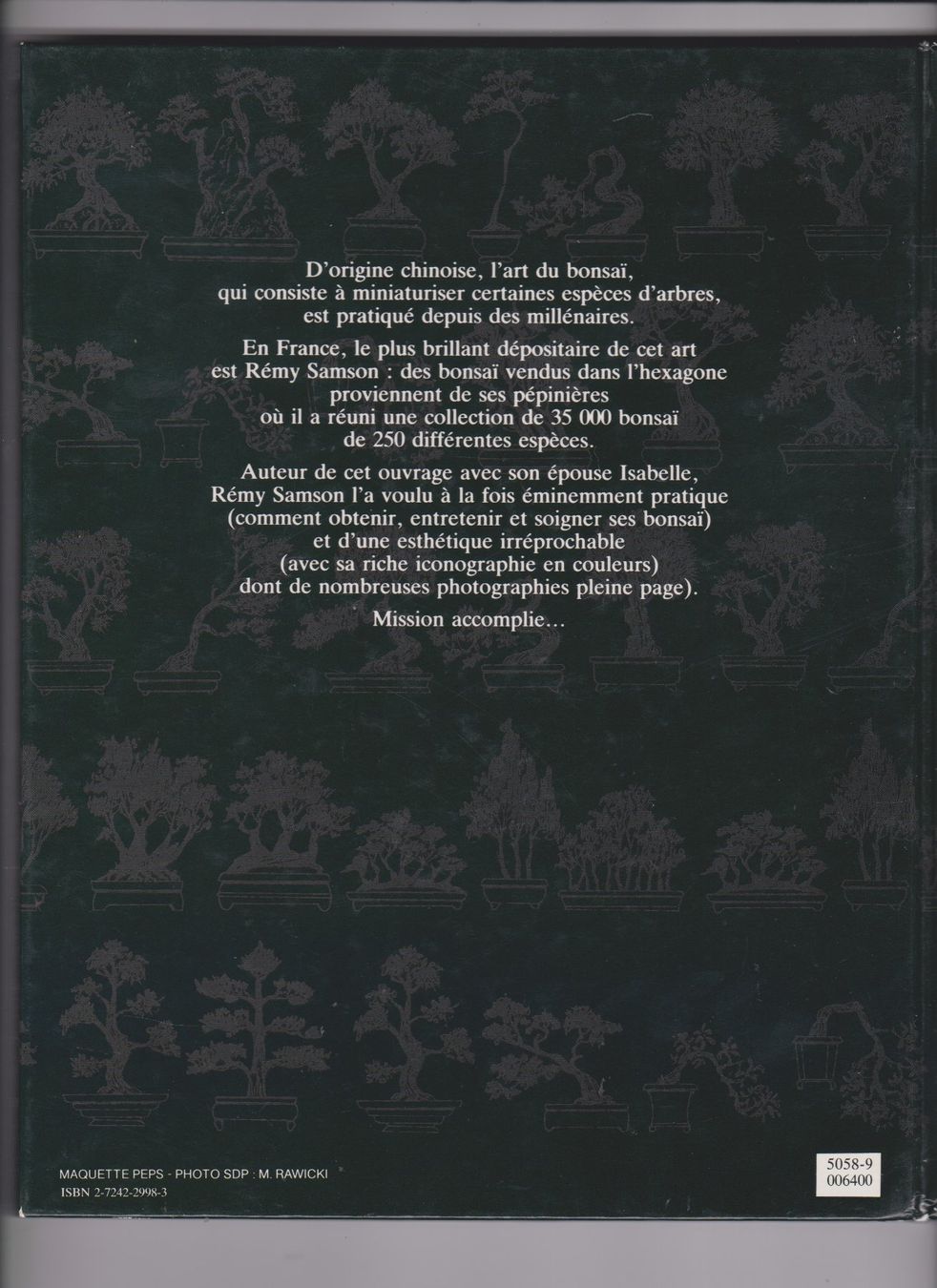 Libri: Le grand livre des Bonsaï, Samson – Usato da Bex venduto da Canouille 1