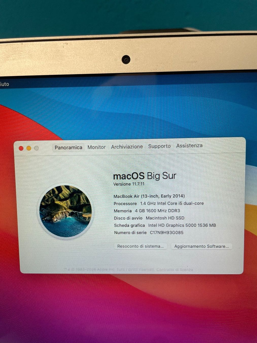 Apple Notebook: MAcBok Air 2014 – Usato da Agno venduto da CS-Computer 1