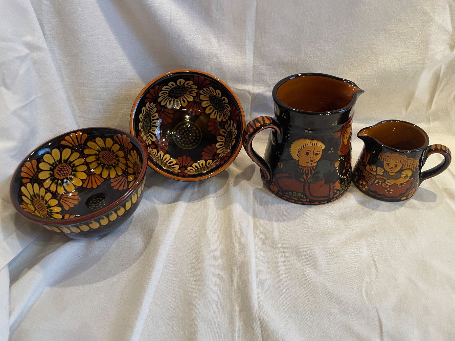 Set di piatti: Peter Reber Töpferei - Bauernmalerei - Set – Usato da Kleinlützel venduto da Schatzkiste_Laufen