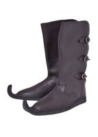 Mittelalter-Schnabelstiefel, Grösse 42, braun, Leder