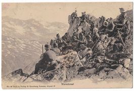 Marschrast gelaufen 1907 Feldpost Bataillon 27 Schwarzenburg