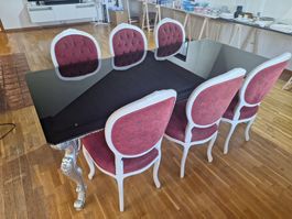 Barok - Tisch mit 6 Stühlen