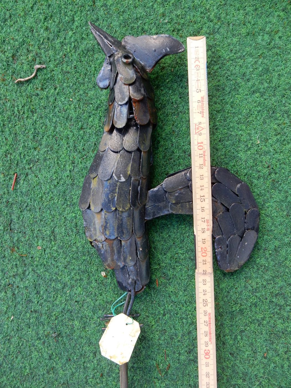 Statuette: Gartendeko Gartenstecker Hahn schwarz-rost Metall Garten – Nuovo (secondo la descrizione) da Jona venduto da simongarden 1